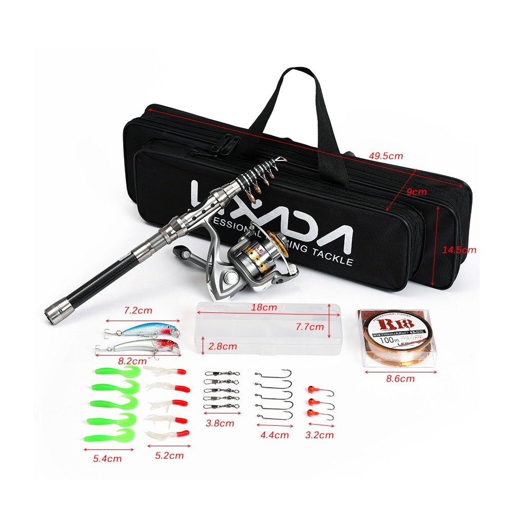 Telescopic Fishing Rod Full Kit Bundle